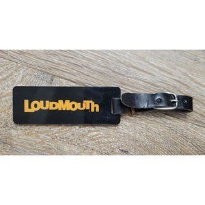 Loudmouth Golf Bag Tag Black Yellow Rectangle FOB